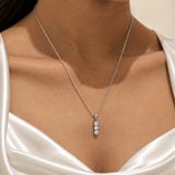 Silver Trio Spark Diamond Necklace