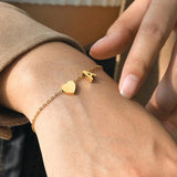 Heart & Initial Charm Bracelet