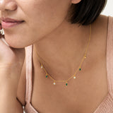 Amber Charm Gold Plated Necklace