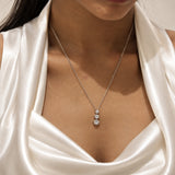 Silver Snowflake Diamond Necklace