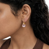Mermaid Tide Pink Gold Plated Earrings