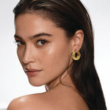 Gold-Toned Textured Hoop Earrings