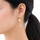 Celestial Pearl Star Drop Earrings