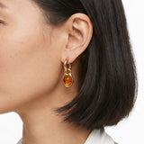 Amber stone earrings