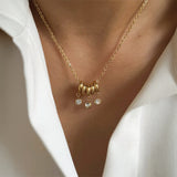 Rio ring crystal pendant