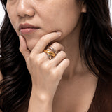 Split Fusion Gold Plated Ring