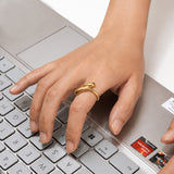 Velvet Knot Gold Plated Ring