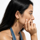 Solis Gold Plated Coin Hoop Earrings