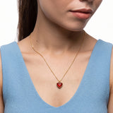 Carnelian Love Gold Plated Pendant