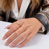 Poise Diamond Gold Plated Ring