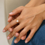 Muse Micro Pearl Gold Plated Ring