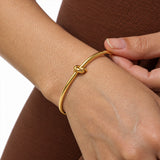 Knot Cuff Gold Plated Bracelet