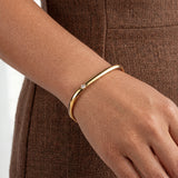 Lumière Solitaire Gold Plated Bangle