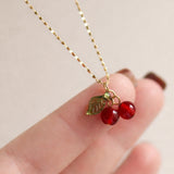 Cherry Muse Pendant Necklace