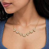 Rosalie Charm Diamond Gold Plated Necklace