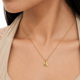 Love Engraving Gold Plated Pendant