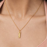 Rectangle Gold Plated Pendant