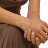 Personalized Engraved Gold Plated Disc Bracelet