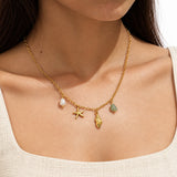 Ocean Treasure Charms Pearl Necklace