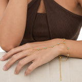 Liora Blue Gold Plated Hand Harness