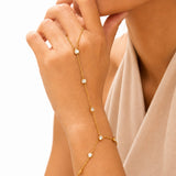 Glint Micro Diamond Gold Plated Hand Harness