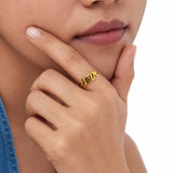 Love Script Gold Plated Ring
