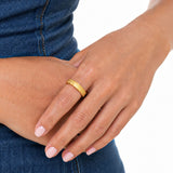Honey Textured Gold Plated Ring