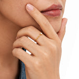 Vine Gold Plated Diamond Ring
