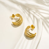 Spiral Harmony Gold Plated Earrings