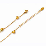 Enchanted Hearts Strings Gold Plated Bracelet