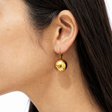 Gold Plated Globe Hoop Earrings