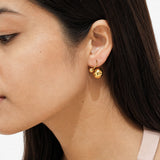 Gold Plated Bubble Hoop Earrings