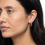 Eclipse Glow Diamond Gold Plated Hoop Earrings