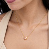 Enchanted Heart Diamond Gold Plated Necklace