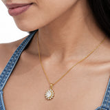 Starlume Floral Diamond Gold Plated Necklace
