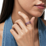 Purple Harmony Gold Plated Fashion Ring