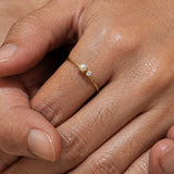Royal Pearl Diamond Gold Plated Ring