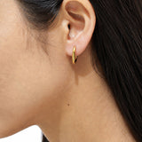Opulent Curve Gold Plated Hoops
