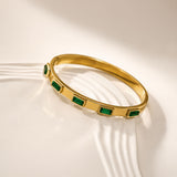 LuxeStack Gold Plated Gem Bangle
