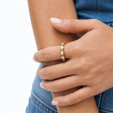Marquise Orbit Gold Plated Ring