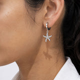 Silver Seastar Diamond Earring