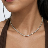Nova Diamond Gold Plated Tennis Necklace