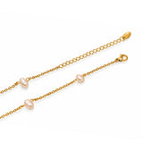 Beaded Micro Gold Plated Pearl Necklace