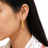 Opulent Curve Gold Plated Hoops