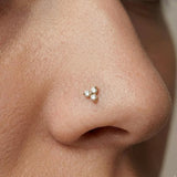 Lumi Trio Diamond Nose Pin