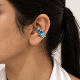 Silver Arctic Blue Diamond Earcuff