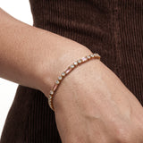 Purple Eclipse Diamond Gold Plated Bracelet