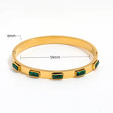 LuxeStack Gold Plated Gem Bangle