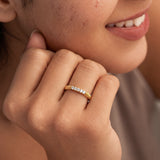 Elara Textured Band Ring
