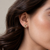 Elowen Diamond Clover Stud Earrings